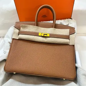 Pre-owned HERMÈS leather Tote Bags Birkin 25 Togo B Stamp 2023