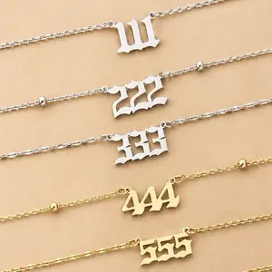 Custom Angel Number Necklace | Waterproof & Tarnish Resistant | 18K Gold Plated or 304 Stainless Steel