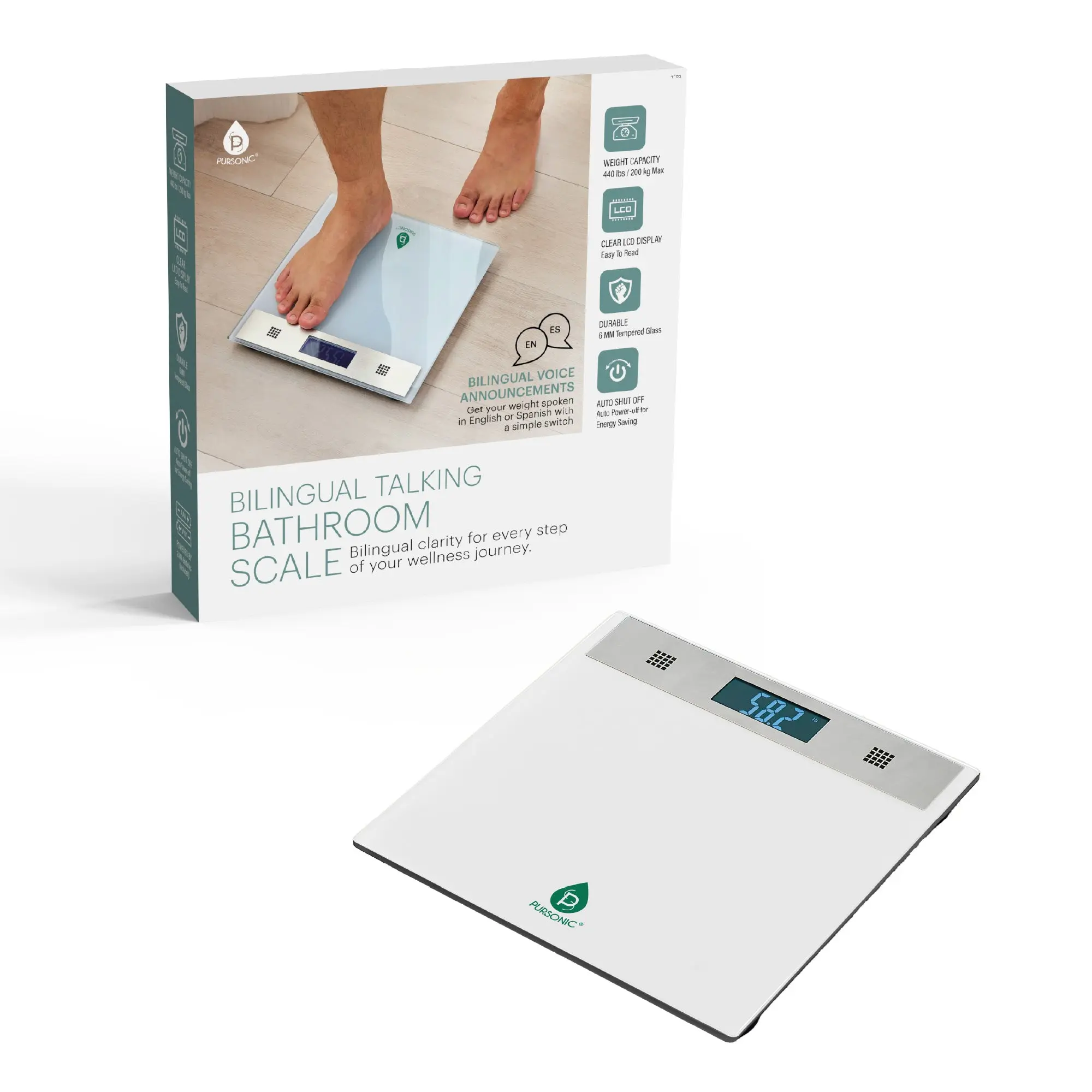 Bilingual Talking Bathroom Scale – Precision Meets Convenience