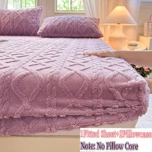 Diamond Pattern Bed Sheet Set, Soft Bedding Sets, Multi Color Options, Skin-Friendly Warm, Deep Pocket Construction, Lightweight Breathable