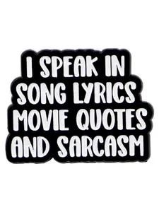 Unique Fun English Brooch Pin Badge Metal Pin, Zinc Alloy Material for Clothing Accessories, Casual Style Design for All Seasons