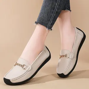 2025NewLoafersCasualWomen'sFlatShoesSoftSoleSoftSurfaceMomShoesComfortableMoccasinsWomen'sShoes