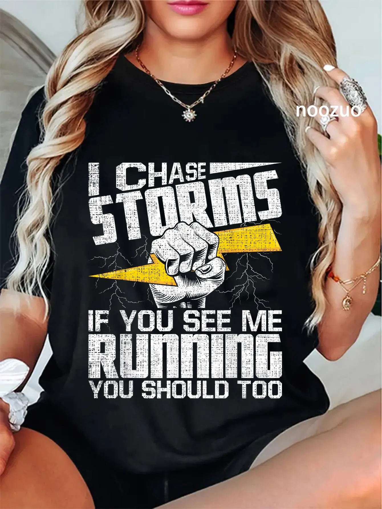 100% Cotton I Chase Storms - Tornado Chaser Hurricane Hunter Meteorology T-Shirt