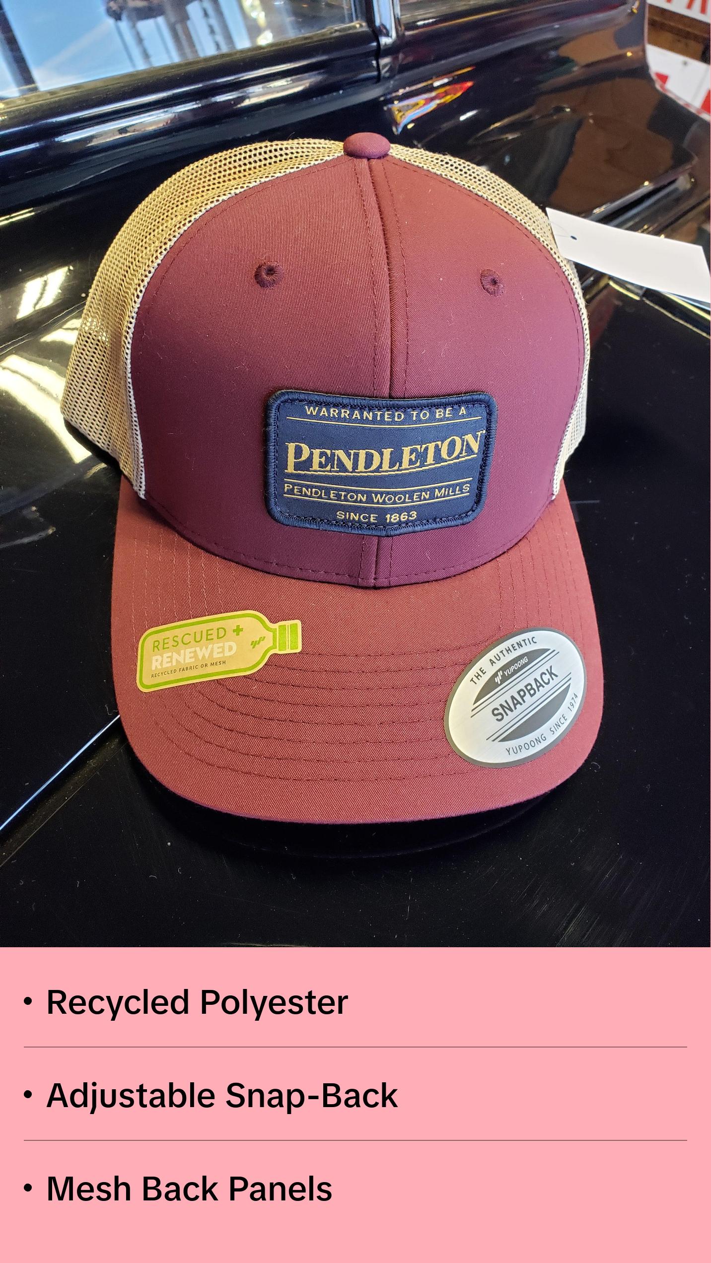 Pendleton Classic Patch Trucker Hat in Maroon
