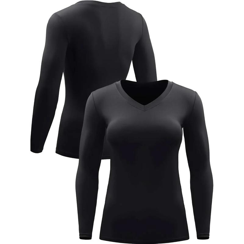 Women long Sleeve Shirt for Workout Dry Fit Yoga t Shirts V-Neck
