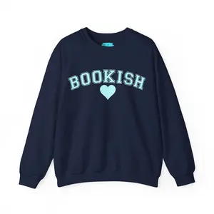 Bookish Heart Crewneck Sweatshirt, Cozy Gift for Readers, Literary Apparel, Perfect for Book Lovers, Ideal for Bookish Holidays