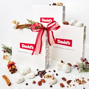 DAVID’S COOKIES Cookie Meltaways Variety Pack – Cinnamon, Chocolate Chip Pecan & Butter Pecan – 3 Gift Boxes (3 lbs Total) – Holiday Cookies Gift Set – Gourmet Dessert Assortment