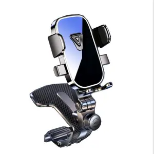 Car Phone Holder Stand, Car Mount, Universal Dashboard Navigation Bracket, Anti-Shake Stable Support, Ideal Car Accessory, Abs Material, Crocodile Clip, Cell Phone Car Mount