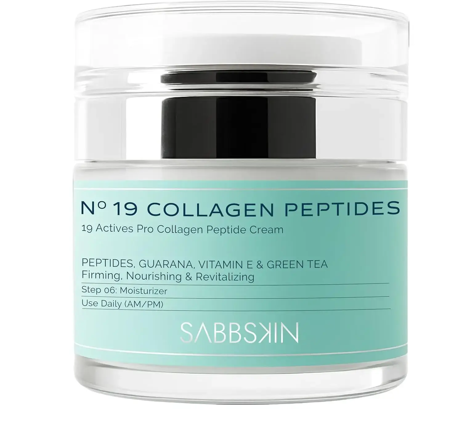 SABBSKIN Face Moisturizer Cream with 19 Active Ingredients - Peptide Moisturizer for Brightening, Firming & Wrinkle Care - (50ml)