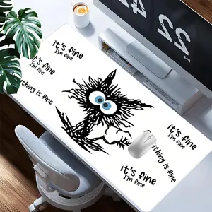 Cute Cat Design Mouse Pad, Rectangle Gaming Mouse Pad, Non-slip Mousepad, Desk Keyboard Mouse Mat for Home Office Game Room, Desk Accessories