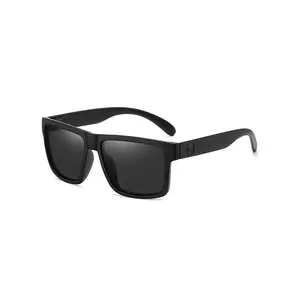 Polarized Sunglasses with American Flag Design, Retro Color Film Shades, Unisex Outdoor Driving Glasses, Fashionable Square Blue Lens