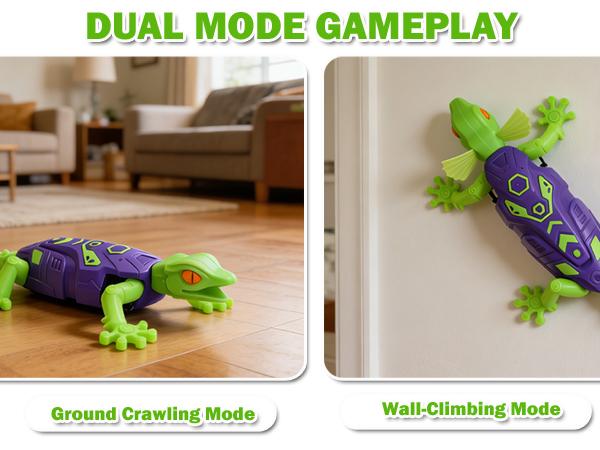 Remote Control Wall Climbing Gecko: Gravity Defying RC Lizard Toy for Kids - Type-C Rechargeable, 30-Min Playtime Realistic S-Shaped Walking Prank Animal for Boys Age 4-12 Birthday Gift (Purple)