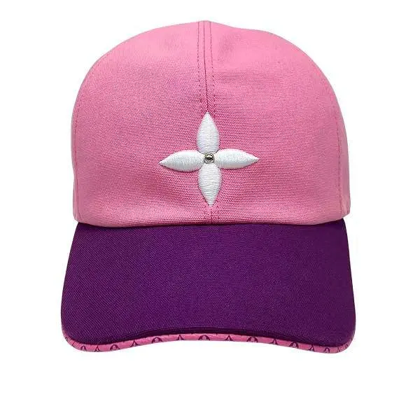 Pre-owned Louis Vuitton Silk Small Leather Goods Monogram Cap Play Flower Hat