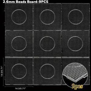 2.6mm Fuse Beads Making Plate Board Perler Beads Board High Quality Square Design Melting Bead Small Template Set