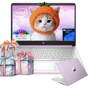 HP 2026 14" Ultra-Light Laptop | Windows 11 Home | 8GB RAM 128GB UFS | Intel Quad-Core | Honey Lavender | Student Business PC
