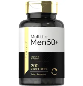 Multivitamin for Men 50+ | 200 Count | with B Vitamins, Vitamin D, Magnesium & Zinc | Non-GMO, Gluten Free Supplement