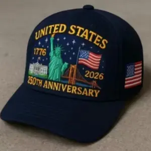 New embroidered American Independence Day sun visor baseball cap Outdoor baseball cap 250th anniversary