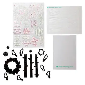 Crafts & Sewing Diamond Press Christmas Cardinal Stamp, Die and Stencil Kit