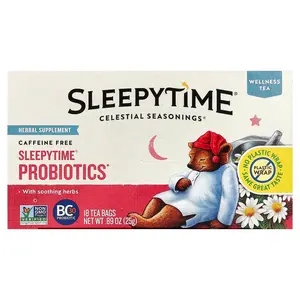 Celestial Seasonings Wellness Tea, Sleepytime® Probiotics, Caffeine Free, 18 Tea Bags 0.89 oz (25 g)