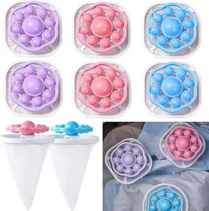 3 Pcs Reusable Washing Machine Floating Hair Filter Bag, Pet Hair Catcher, Reusable Material Easy Clean Laundry Accessory for Home Cleaning, Laundry Products