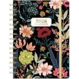 2026 Planner - 6.4" x 8.5", 2026 Calendar/Planner Weekly and Monthly, JAN.2026 - DEC.2026, Weekly Monthly Planner 2026 with Tabs, Hardcover, Elastic Closure,  Pocket