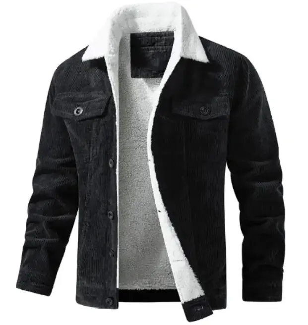 AH- Corduroy Plush Jacket Coat