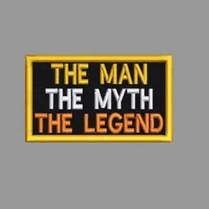 The Man The Myth The Legend Funny Morale Patch 2” X 3.5” Hook & Loop Back for Hats Jackets Tactical Vests Plate Carriers EDC Gear & Humor Patch Collectors