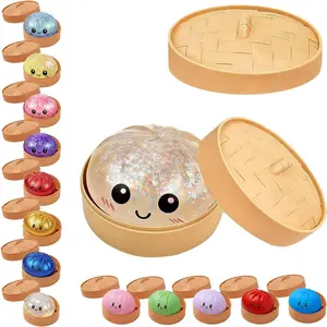 Expressive Big Dumpling Squishy - Blind Box, Mysecret Bun Fidget Toy, Soft TPR Material, Stress Relief, Unboxing Surprise, Random Style per Pack.Valentine's Day and Easter gifts, suitable for children to exchange gifts