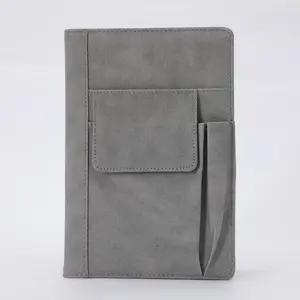 Multifunctional Faux Leather Notebook, Phone Pocket Diary, Creative Office Stationery, Note Book, Essential Writing Pad