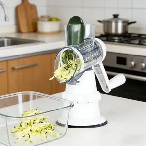 Hand-cranked vegetable slicer, grater, multifunctional kitchen fruit and vegetable cutter, potato shredder and slicer