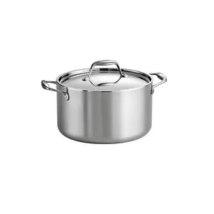 Signature 6 Quart Tri-Ply Clad Stainless Steel Covered Sauce Pot