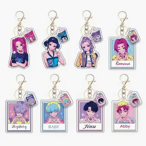1PC K-Pop Ghost Hunter Themed Acrylic Handmade Keychain | Witch & Demon Hunter Group Peripheral Small Gift
