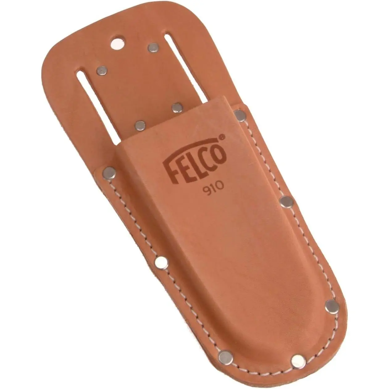 F-910 USA-Made Genuine Leather Tool Holster - All Seasons Belt Pouch with Belt Loop, Clip Attachment, Heavy-Duty Molded Fit for Pruners, Wire Cutters, Folding Saws