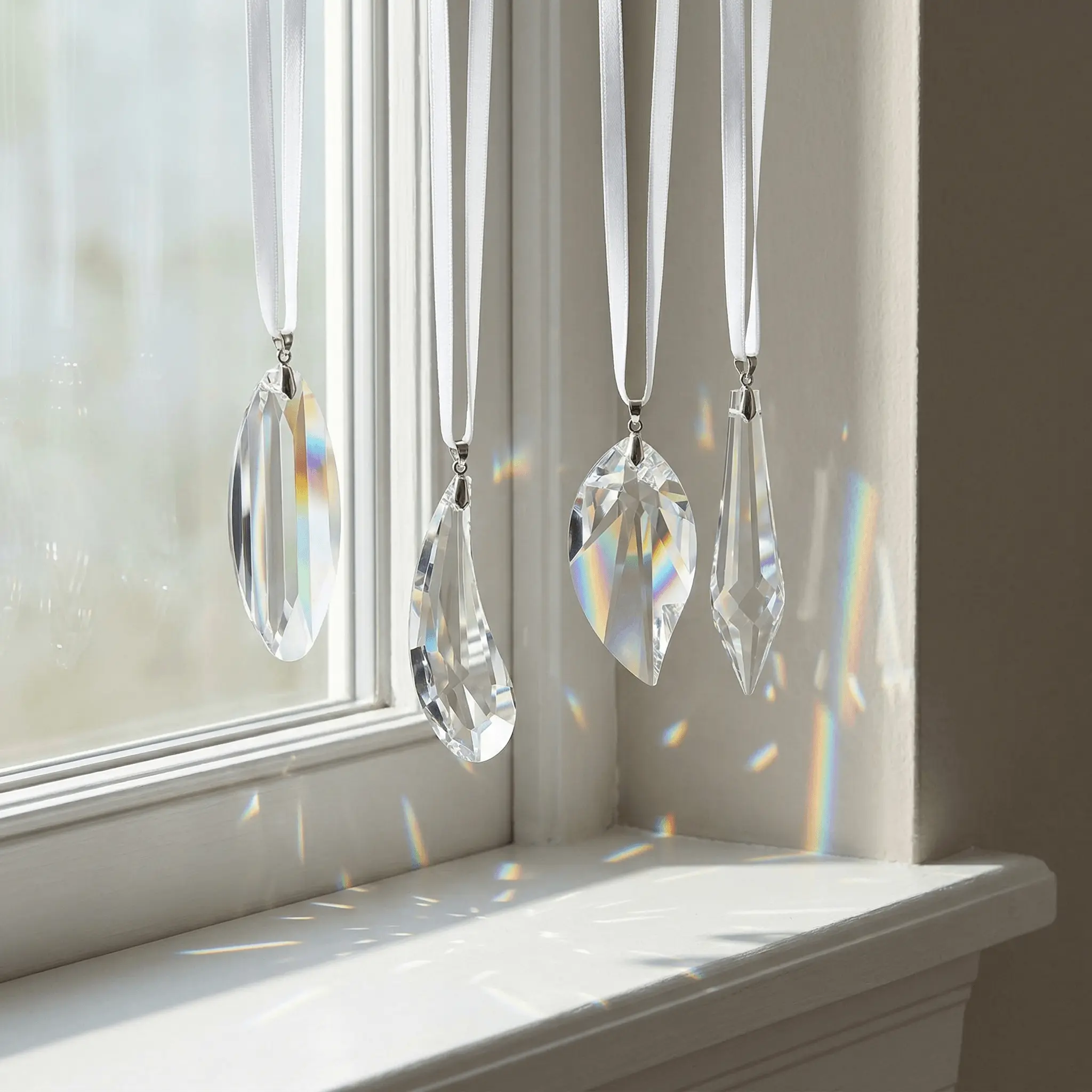 Decorative Hanging Crystals Swarovski Crystal Hanging Rainbow Makers 4 Pcs