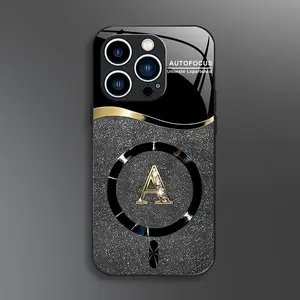 Suitable for [iPhone 12 Pro] high-end MagSafe phone case🥰，Choose from any of the 26 letters， Minimalist, premium design—drop-resistant and fingerprint-proof YM99