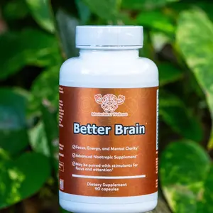 Better Brain - Natural Adderall Alternative, Herbal Supplement for Focus, Cognition, and Energy -