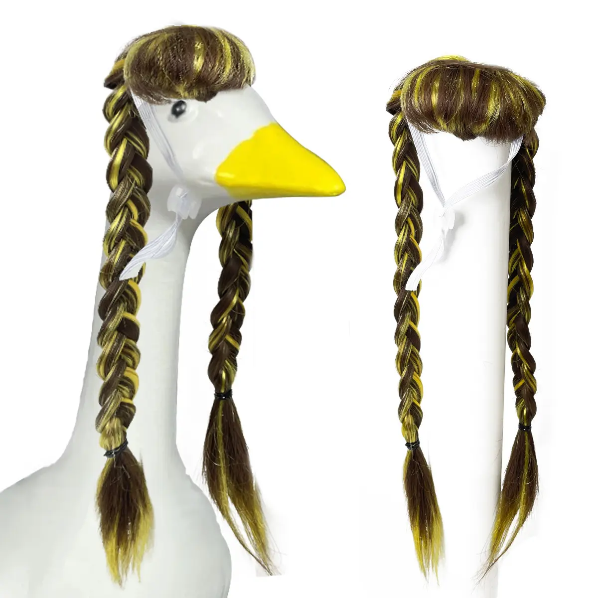 Goose Wig Four-Piece Set (Random Long Hair Style)