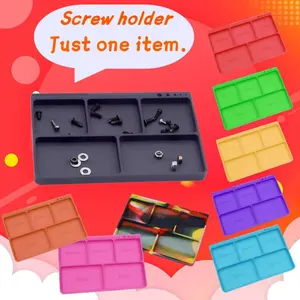 RC Model Car Repair Screw Tray, Bearing Nut Silicone Tray, Hardware Storage Disk, RC Hobby Accessories, Organize Small Parts Efficiently