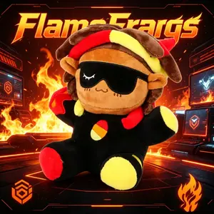 Flamefrags Plush, Unstable Universe Minecraft Smp Character Stuffed Doll, Soft Cuddly Plushie for Fans, Kids & Gamers