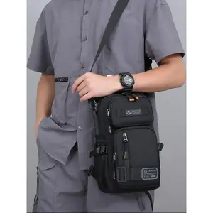 Men's Large Capacity Multi-Pocket Chest Bag, Fashionable Single Shoulder Crossbody Pack, Lightweight Travel Sports Pouch for Daily Use, Tactical Shoulder Bag