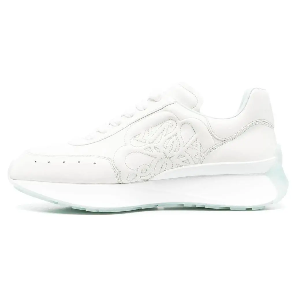 Alexander McQueen Sprint Runner Men's Leather Low-Top Casual Running Shoes - House White, Cushioned, Maison Mihara Verifiable with Credentials & Global Authentication Support