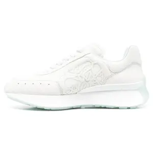 Alexander McQueen Sprint Runner Leather Lace-Up Low-Top Sneakers for Men with Cushioning Trending Shoes, House White Official Shoes to Get / Maison Mihara Verifiable, with credentials and supporting global authentication