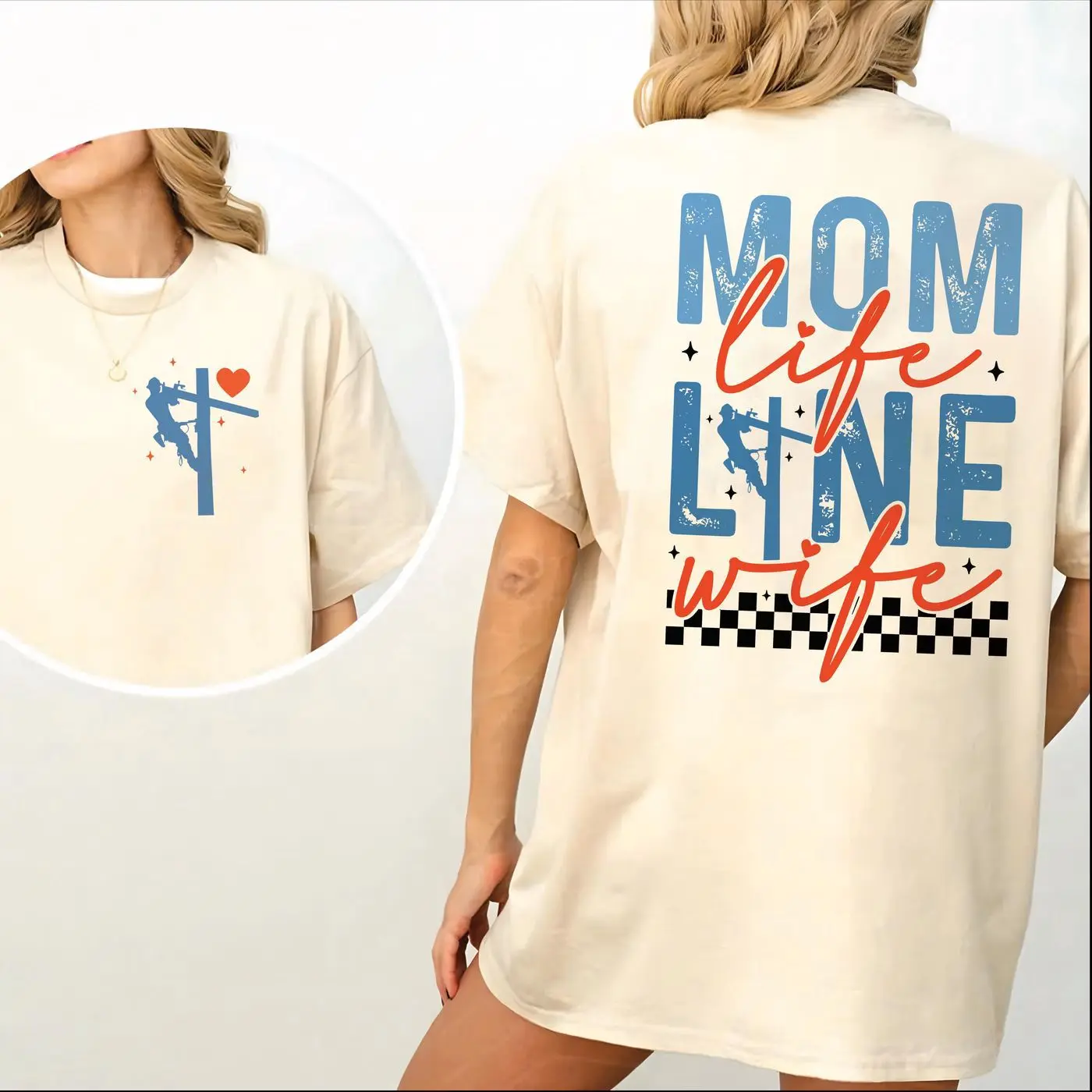 Mom Life Line Wife Shirt, Journeyman Lineman Wife Gift, Proud Lineman Wife Shirt, Lineman Fiancée Shirt
