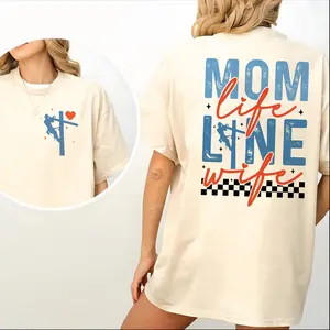 Mom Life Line Wife Shirt, Journeyman Lineman Wife Gift, Proud Lineman Wife Shirt, Lineman Fiancée Shirt