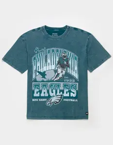 THE WILD COLLECTIVE Philadelphia Eagles Player Mens Washed Boxy Tee