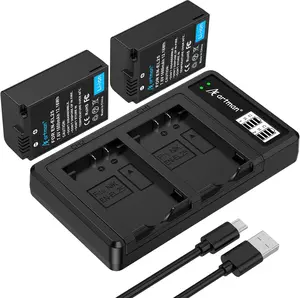 Artman EN-EL25 EN-EL25A Battery 1600mAh 2-Pack and USB-C LCD Dual Charger Compatible with Nikon Z50II, Z50, Z30, ZFC Camera 4241 Battery, MH-32 Charger