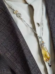 The Yellow Crystal Fashion Necklace From 'The Lord of The Mysteries' Is A Great Gift, An Essential Halloween Present, Celestial Pendant Necklace
