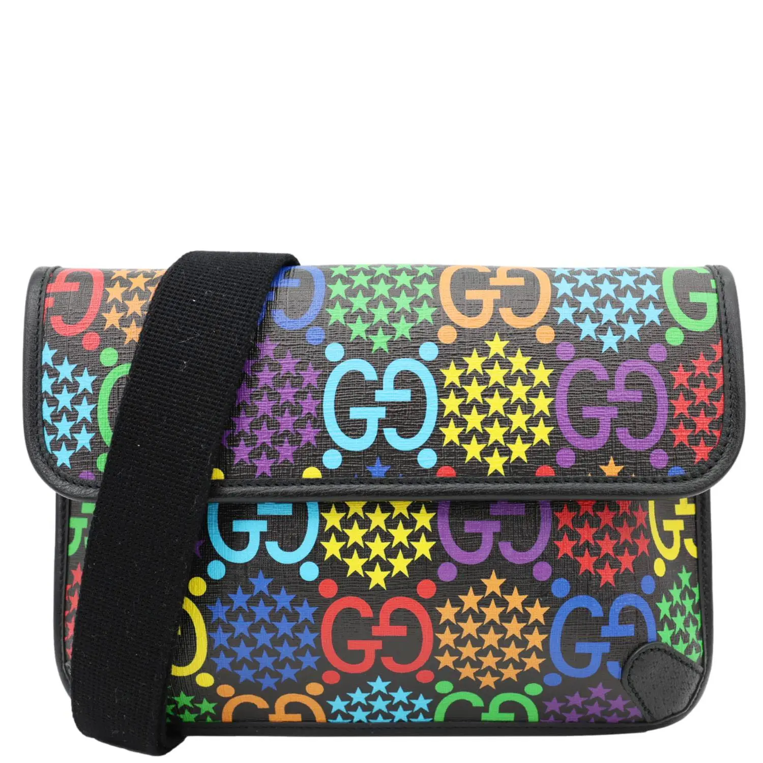 Pre-owned GUCCI Canvas Belt Bags GG Psychedelic Supreme Belt Bumbag Bag Multicolor 598113