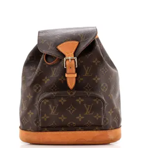 Pre-owned Canvas Coated Backpacks Louis Vuitton Vintage Montsouris Backpack Monogram Canvas MM by Rebag