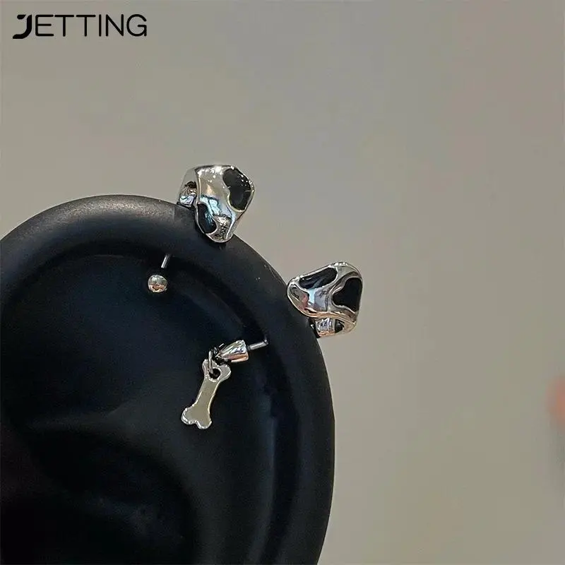 Women's 1Pc Stainless Steel Dalmatian Ear Bone Piercing Studs, Cute Ear Goals Body Jewelry Accessories, Accessory Goals, Women's Fashion, Tarnish Free Earrings, Body Piercing, Casual Wear, Dalmatian Theme